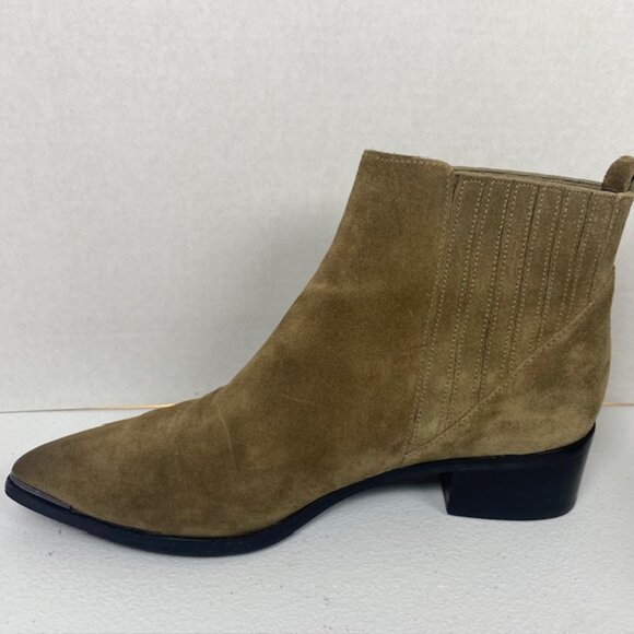 Marc Fisher Yarita Women’s 8.5M Tan Pointed Toe Wedge Heel Ankle Boots - Picture 7 of 15